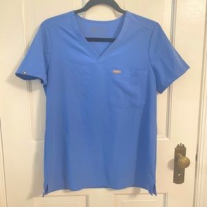 Figs Catarina Scrub Top Ceil Blue